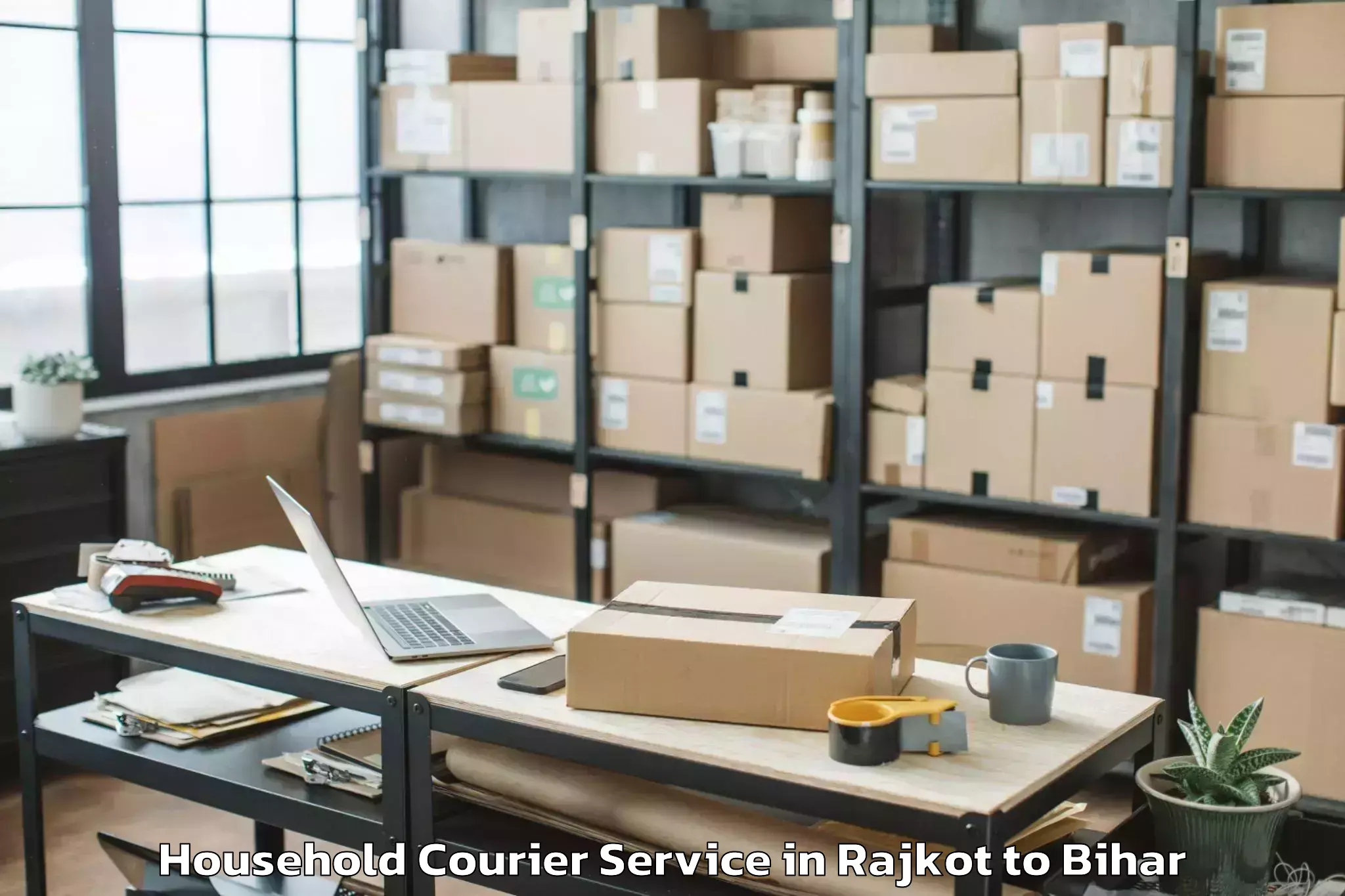 Comprehensive Rajkot to Jahanabad Household Courier